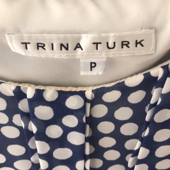 Trina Turk polka dot sleeveless blouse - Picture 3 of 4